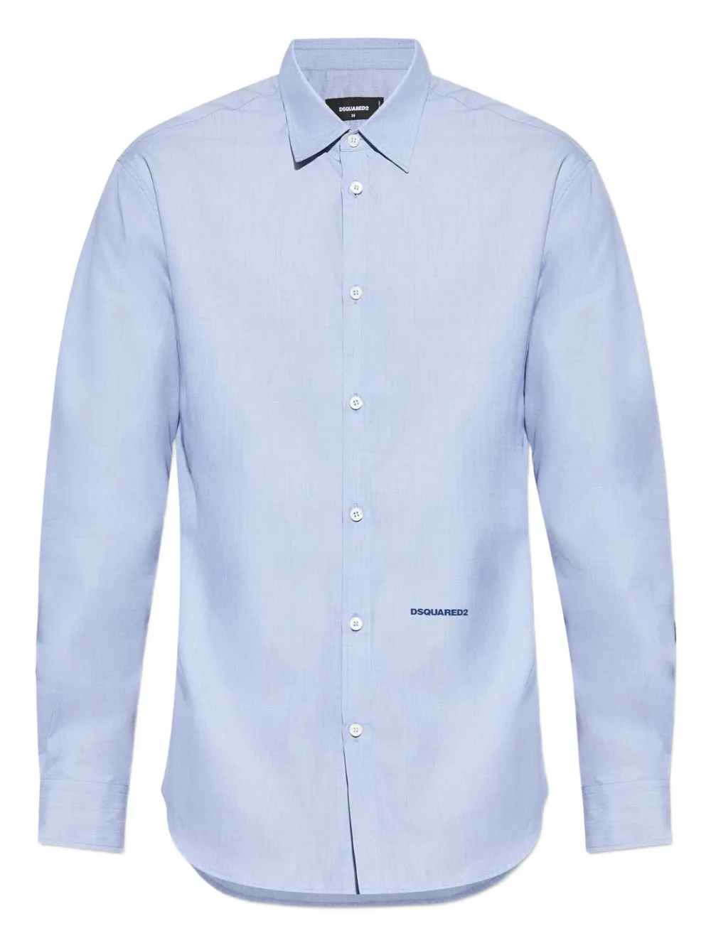 DSQUARED2 logo-embroidered cotton shirt | Blue | Image 1
