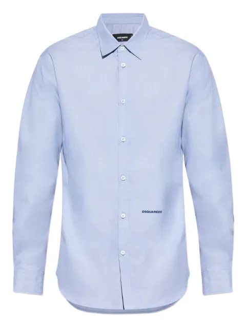 DSQUARED2 camisa de algodón con logo bordado