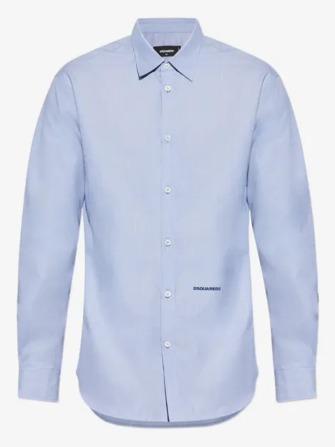 DSQUARED2 logo-embroidered cotton shirt
