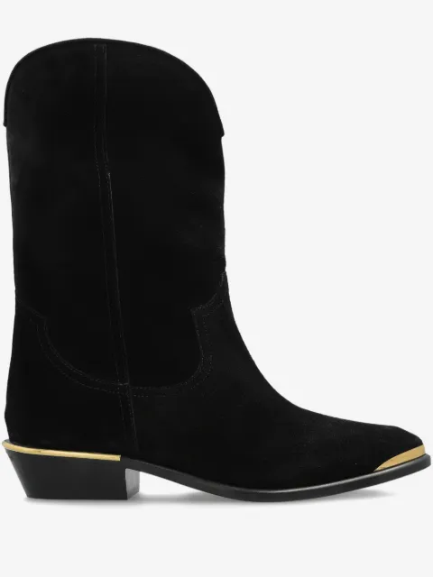 ISABEL MARANT metallic-toe suede boots