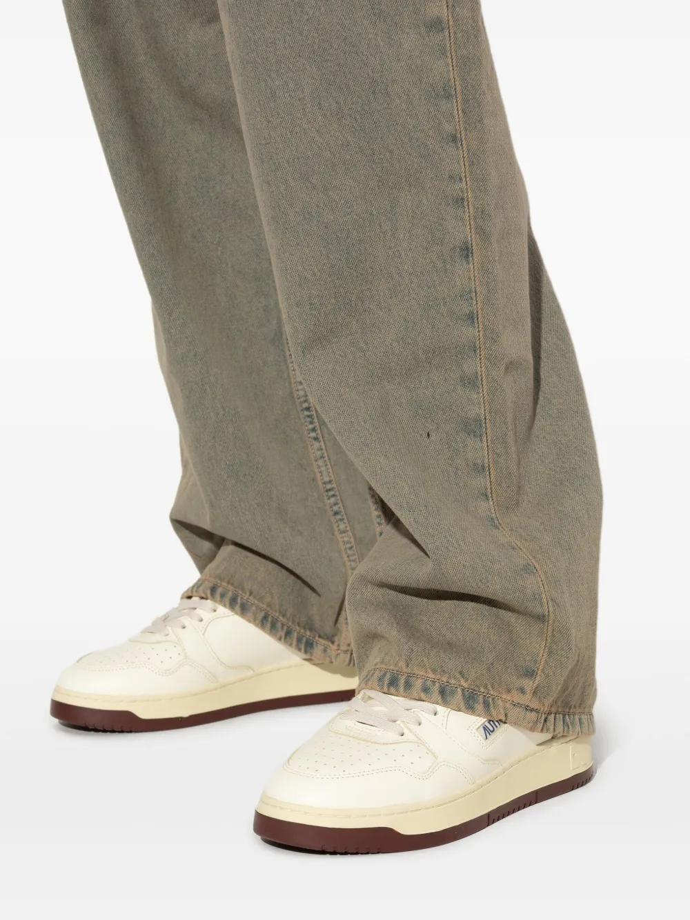 Autry Med-Way leren sneakers Wit