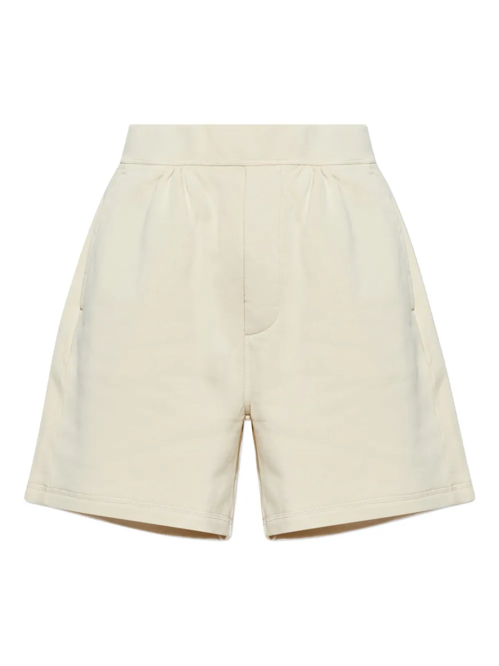 Dsquared2 Logo-embroidered Track Shorts In Neutral