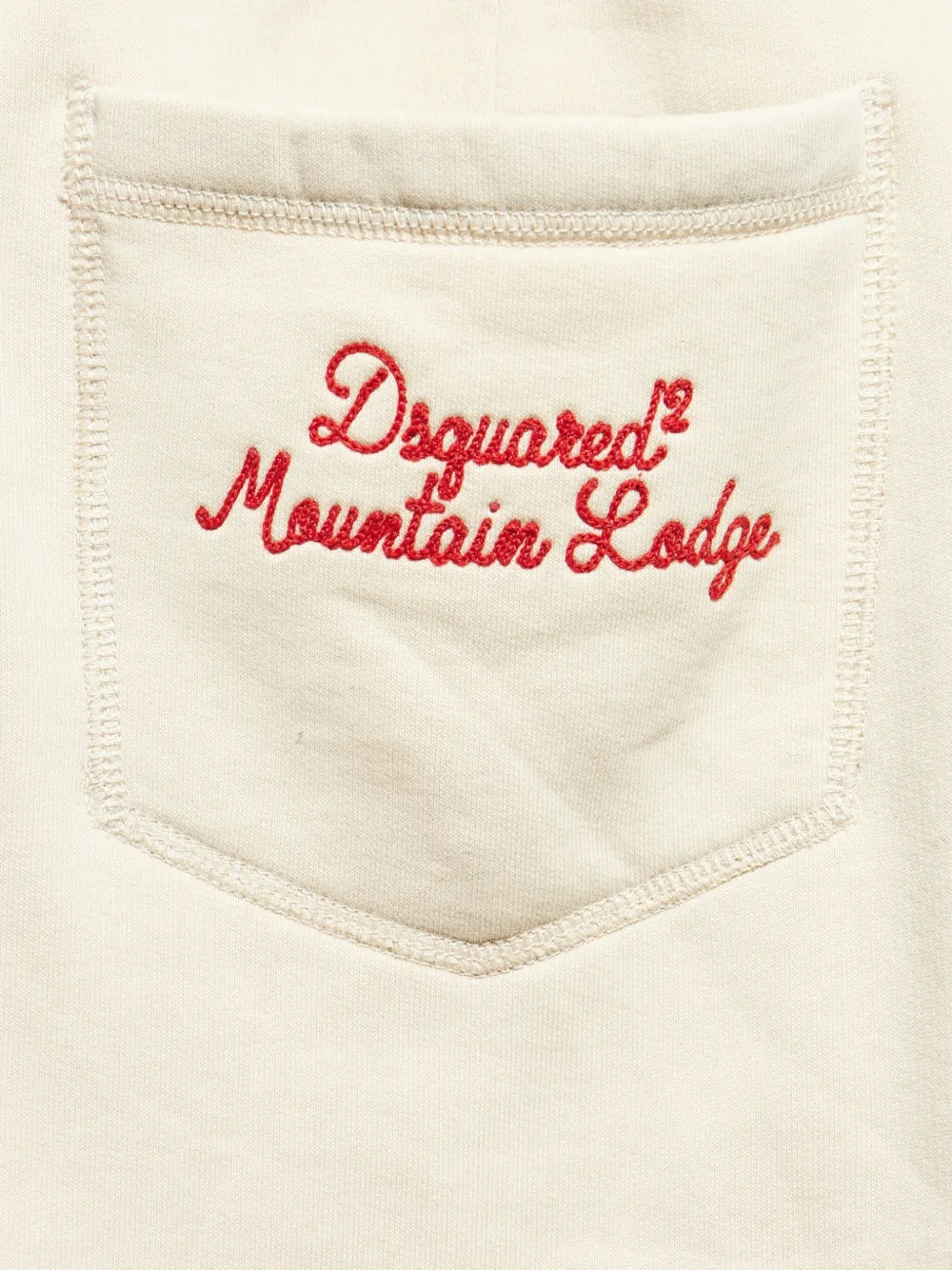 Dsquared2 Logo-embroidered Track Shorts In Neutral