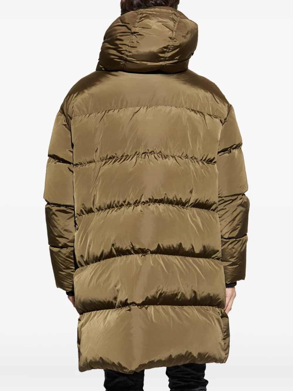 Dsquared2 Hooded Quilted Puffer Coat In Brown