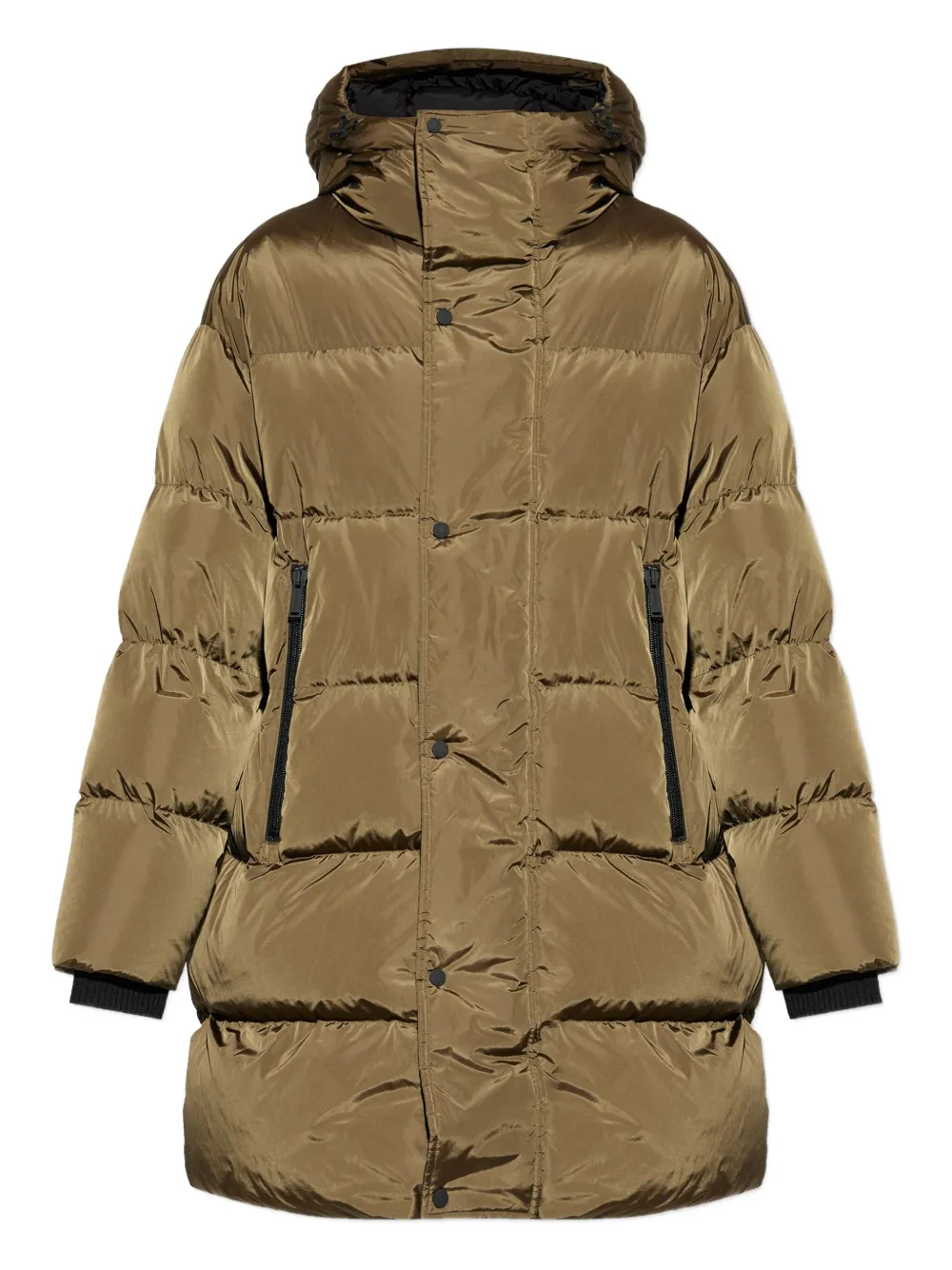 DSQUARED2 hooded quilted puffer coat | Brown | Image 1