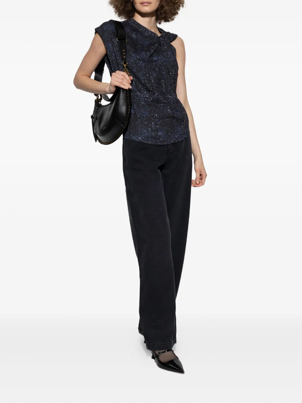 ISABEL MARANT sequin-print knot-detail top | Vests & Tank Tops | Image 2