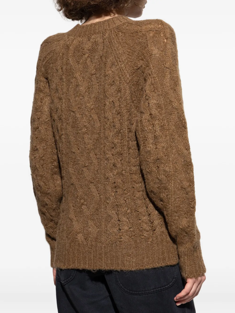 Isabel Marant Étoile Cable-knit Sweater In Brown