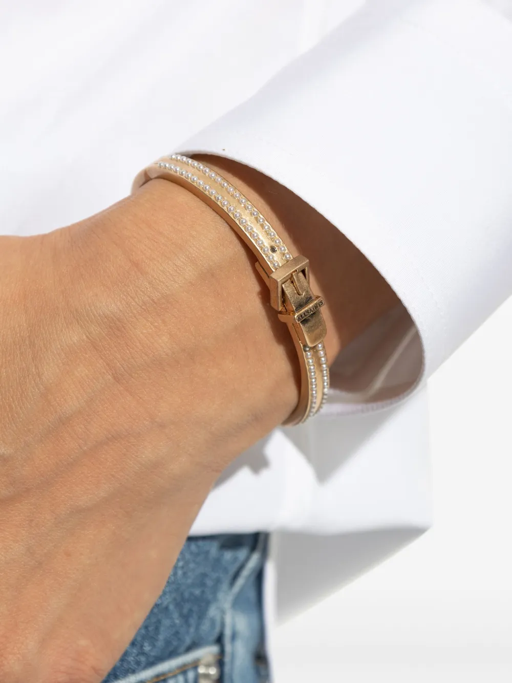 AllSaints Kralenarmband verfraaid met parel - Goud