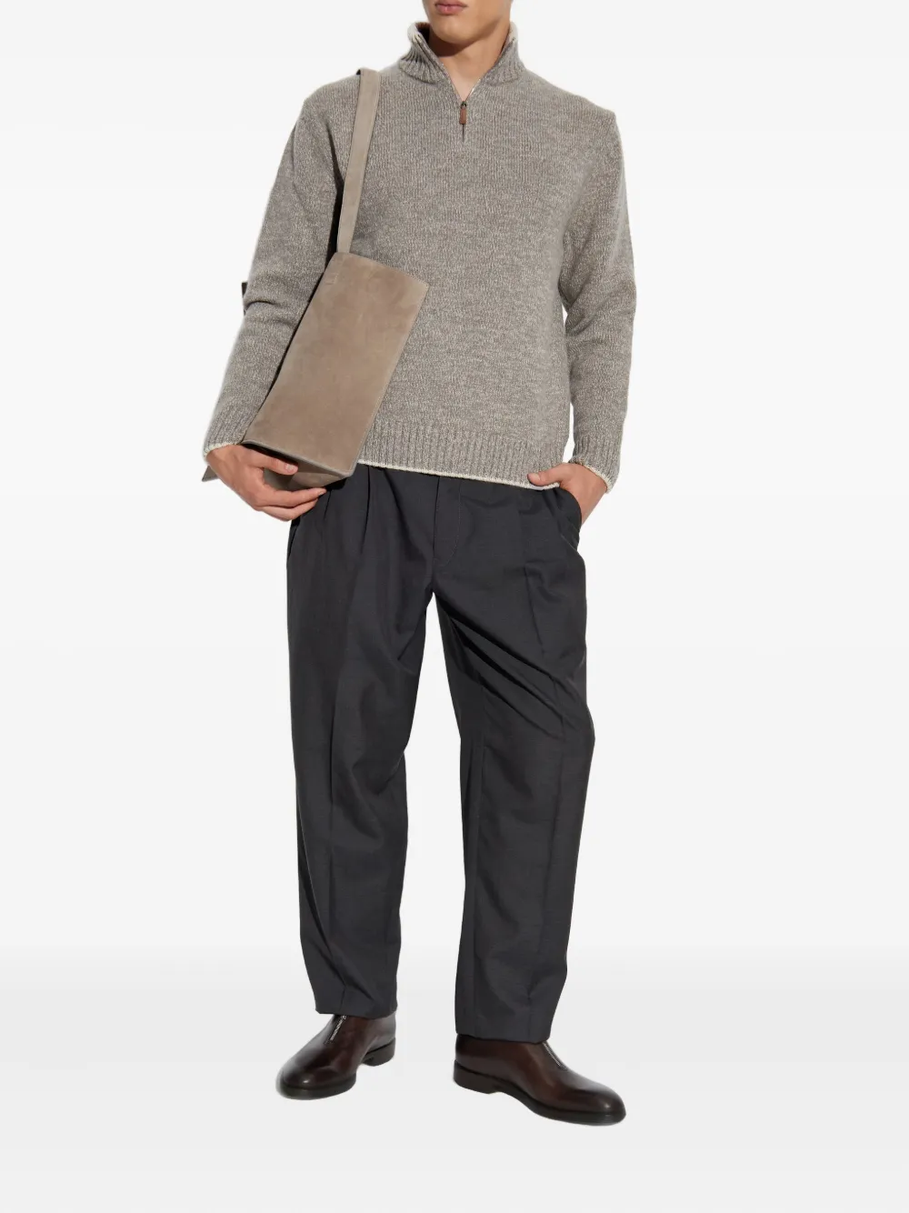 Paul & Shark half-zip wool sweater - Beige