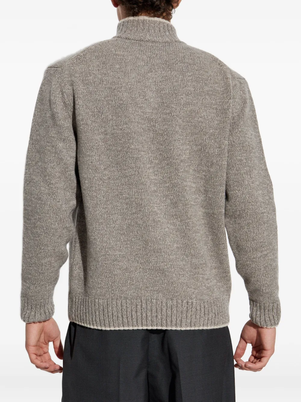 Paul & Shark Wool Cashmere Half Zip Sweater In Gray