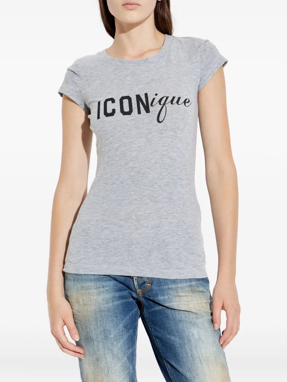 DSQUARED2 T-shirt met logoprint Grijs