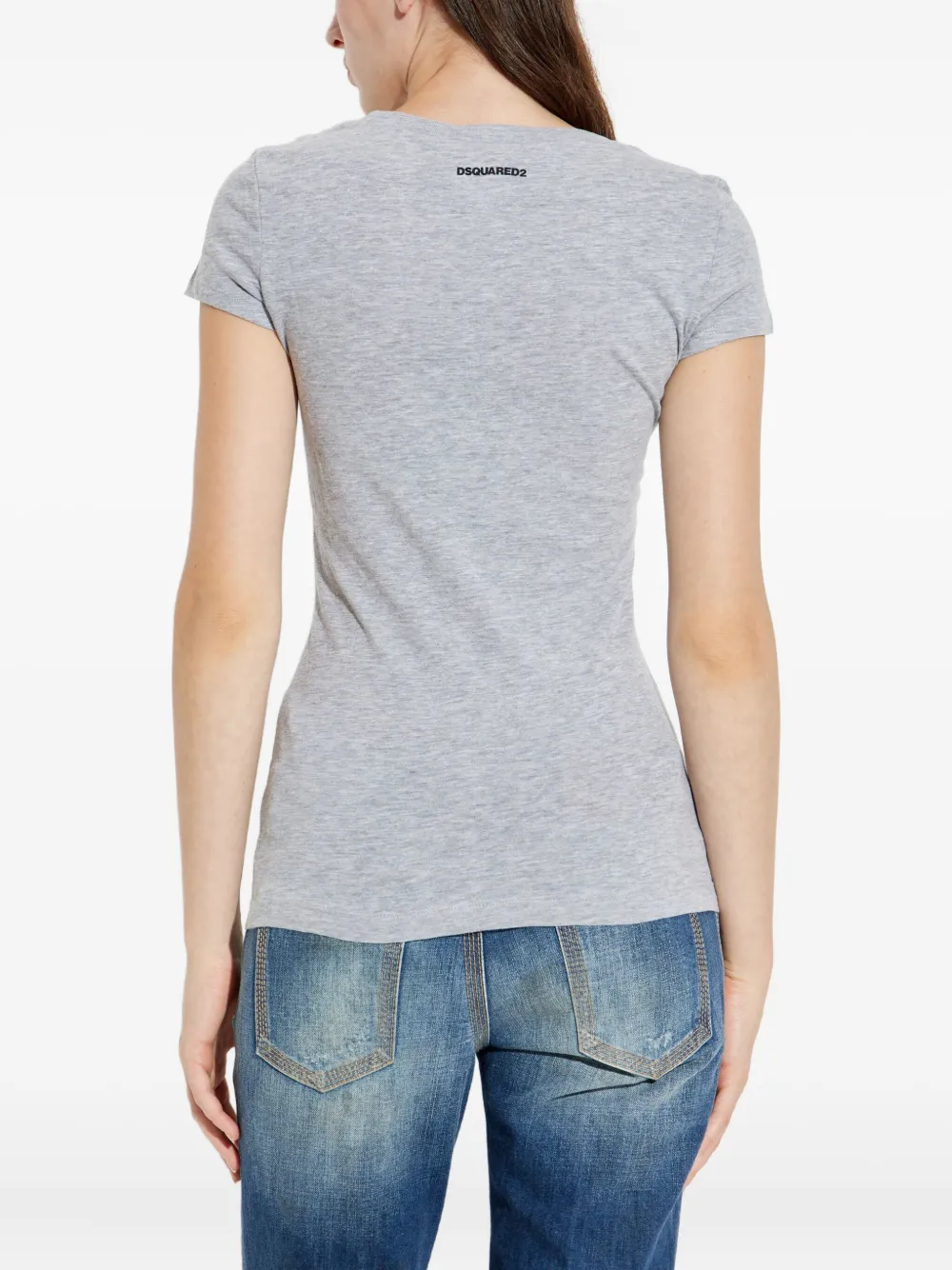 DSQUARED2 T-shirt met logoprint Grijs