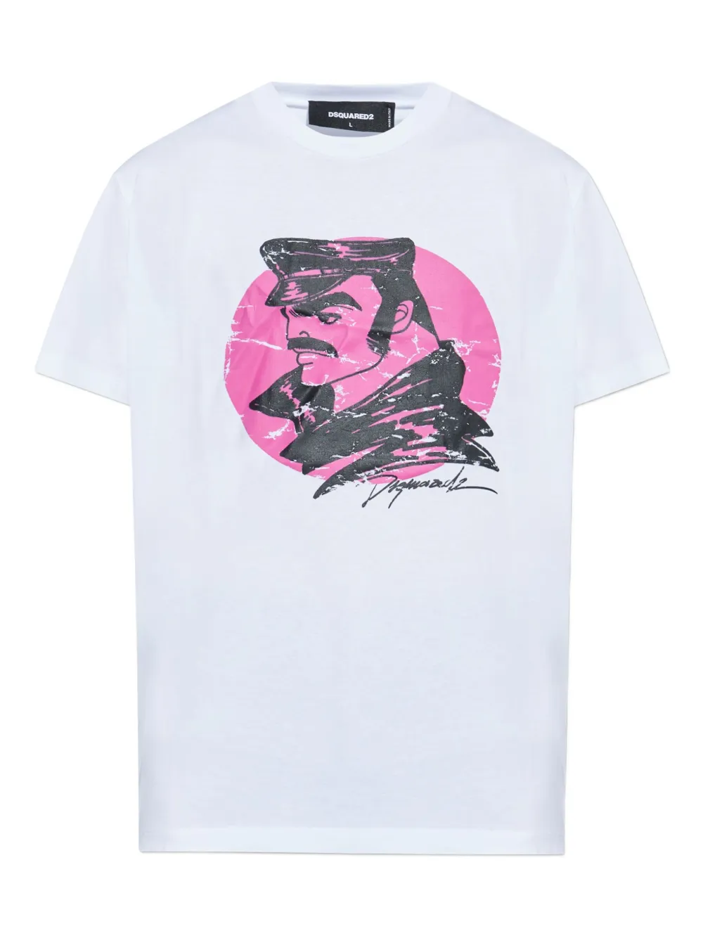 DSQUARED2 circular-print crew-neck T-shirt | White | Image 1
