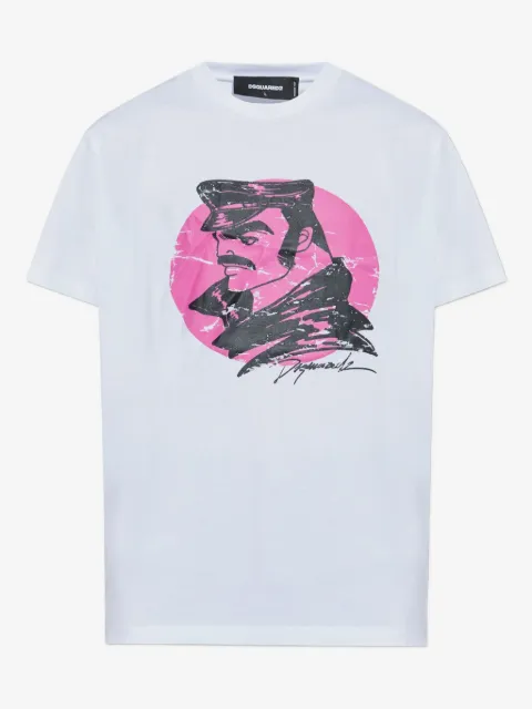 DSQUARED2 circular-print crew-neck T-shirt