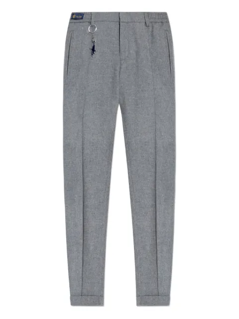 Paul & Shark drawstring shark-detail trousers