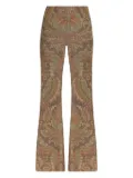 ETRO printed chenille trousers - Brown