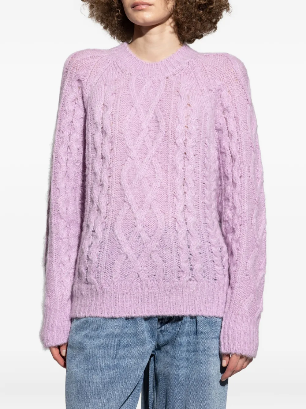 Isabel Marant Étoile Cable-knit Sweater In Pink