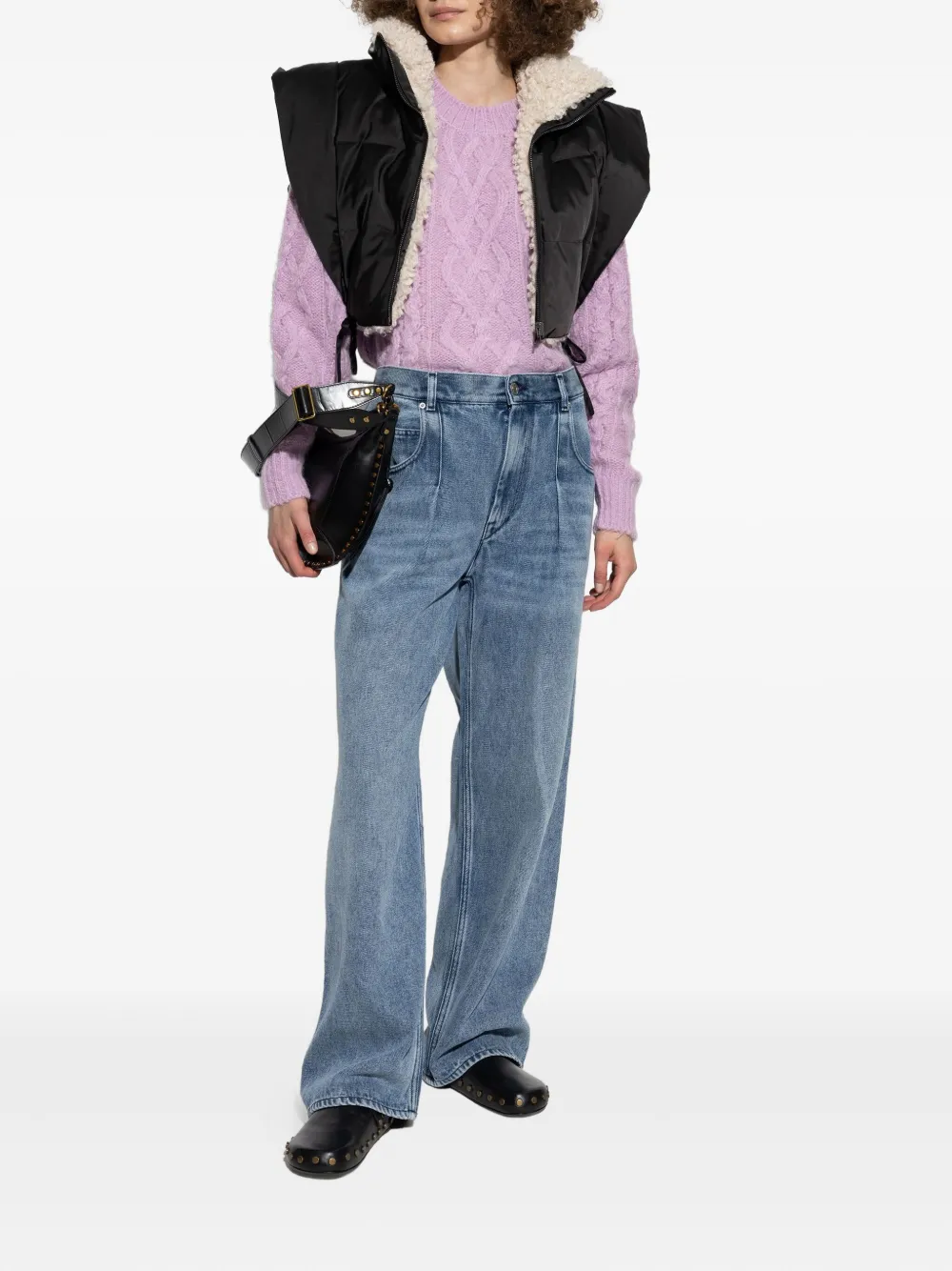 Isabel Marant Étoile Cable-knit Sweater In Pink