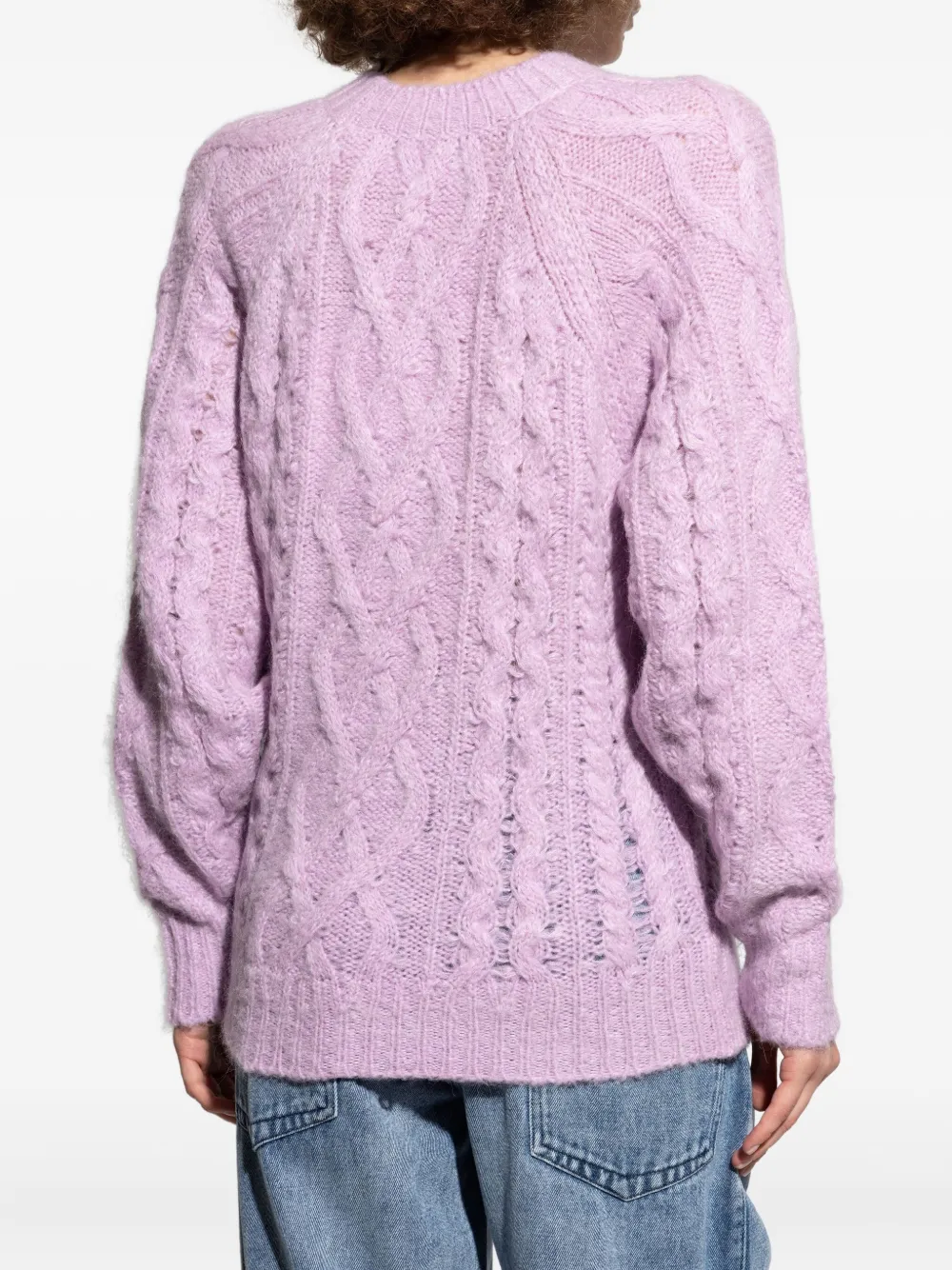 Isabel Marant Étoile Cable-knit Sweater In Pink