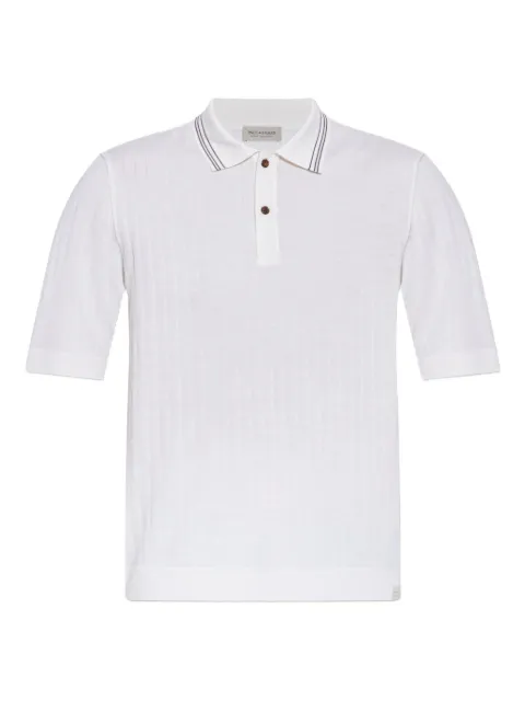Paul & Shark playera tipo polo tejida de canalé