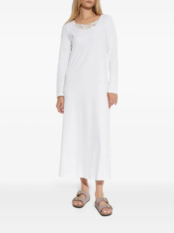 Hanro floral-lace long-sleeved Nightdress White FARFETCH PH