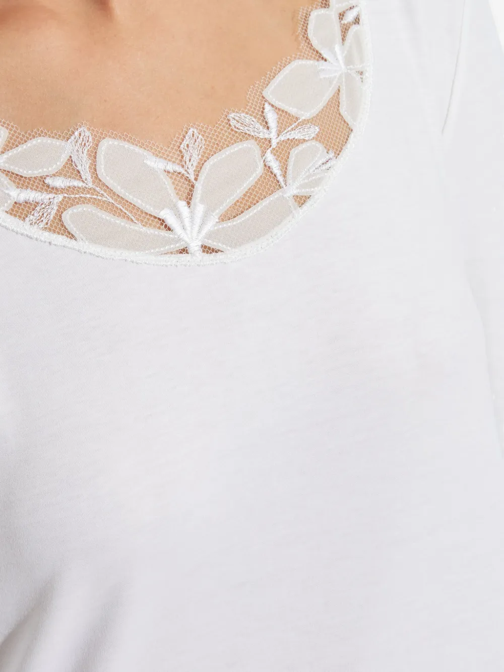 Hanro floral-lace long-sleeved nightdress | Nightdresses | Image 2
