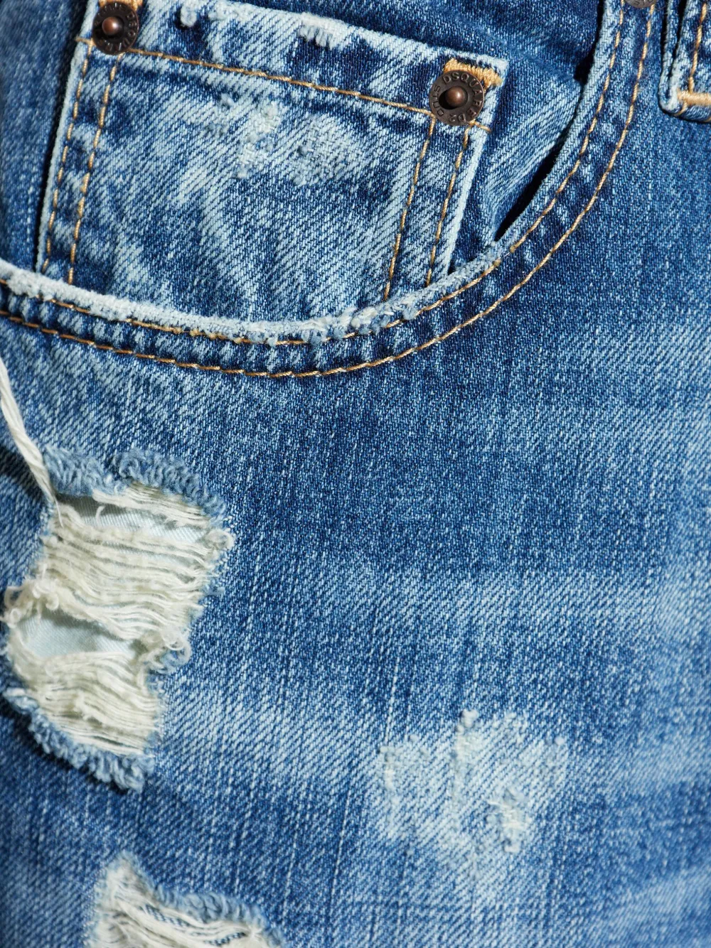 Dsquared2 Belt Loop Denim Trousers In Blue