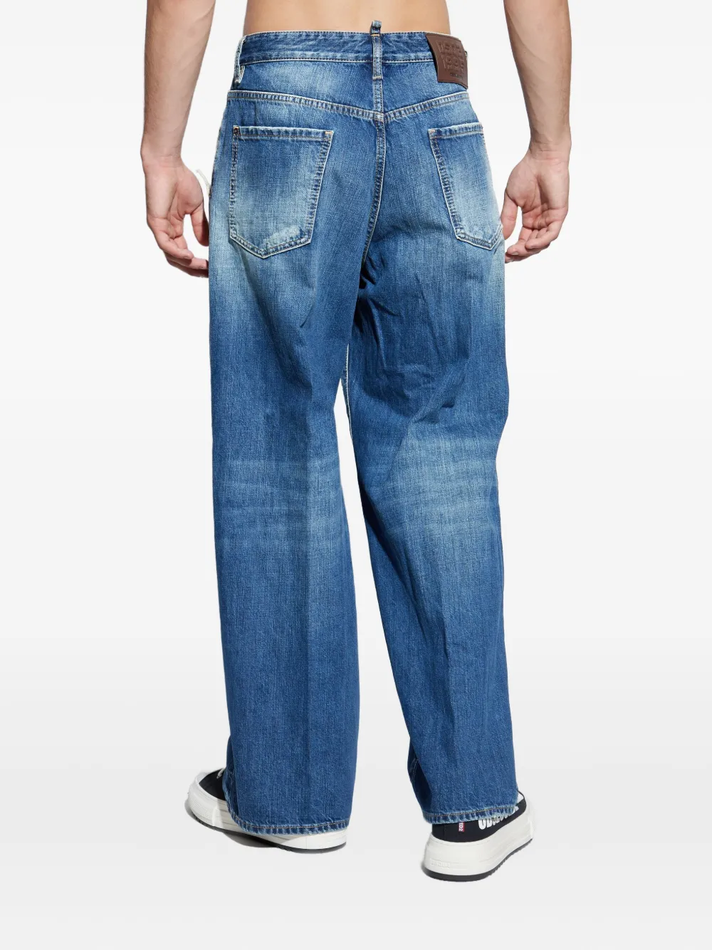 Dsquared2 Belt Loop Denim Trousers In Blue