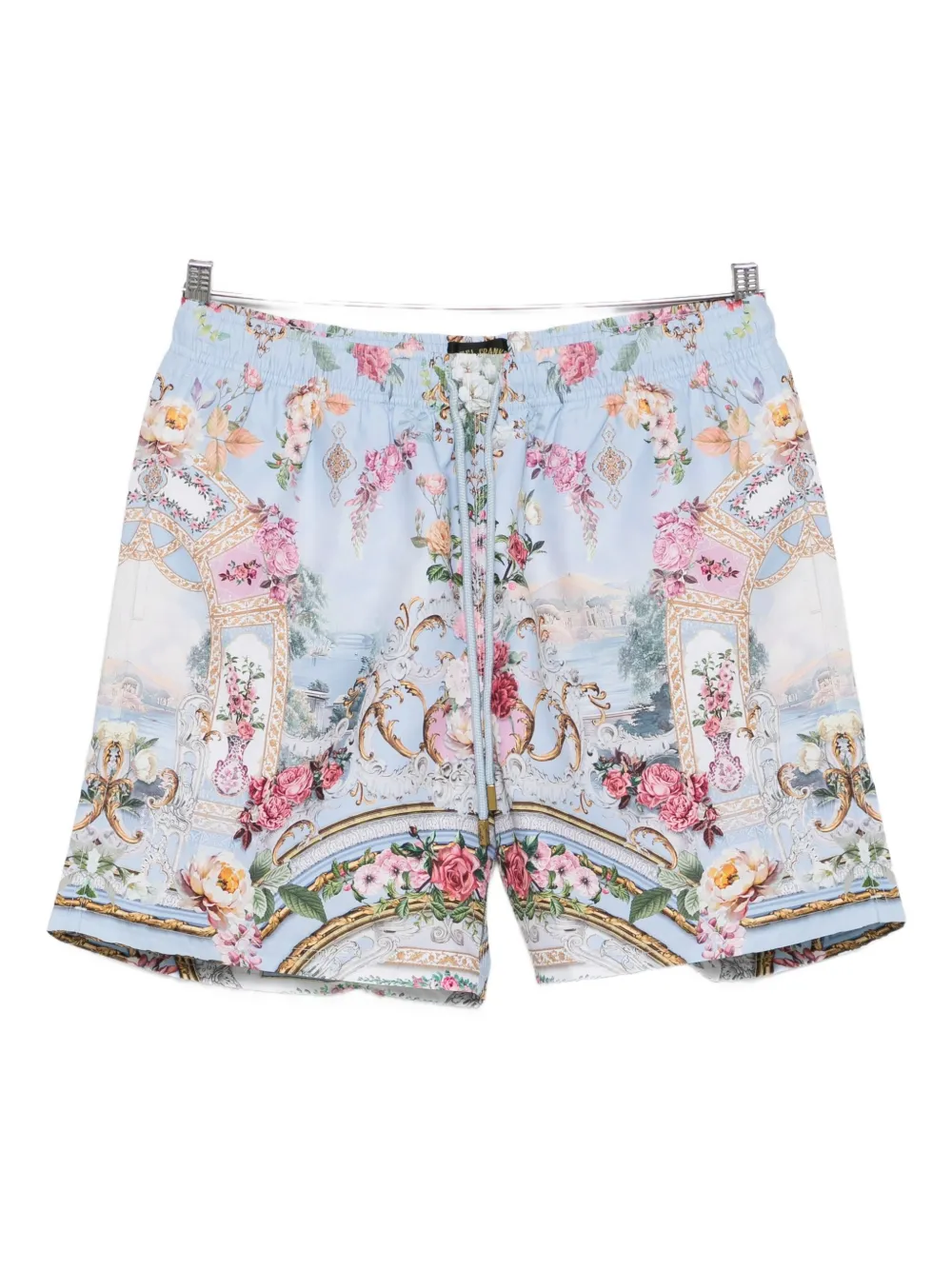 Camilla floral-print drawstring shorts | Blue | Image 1