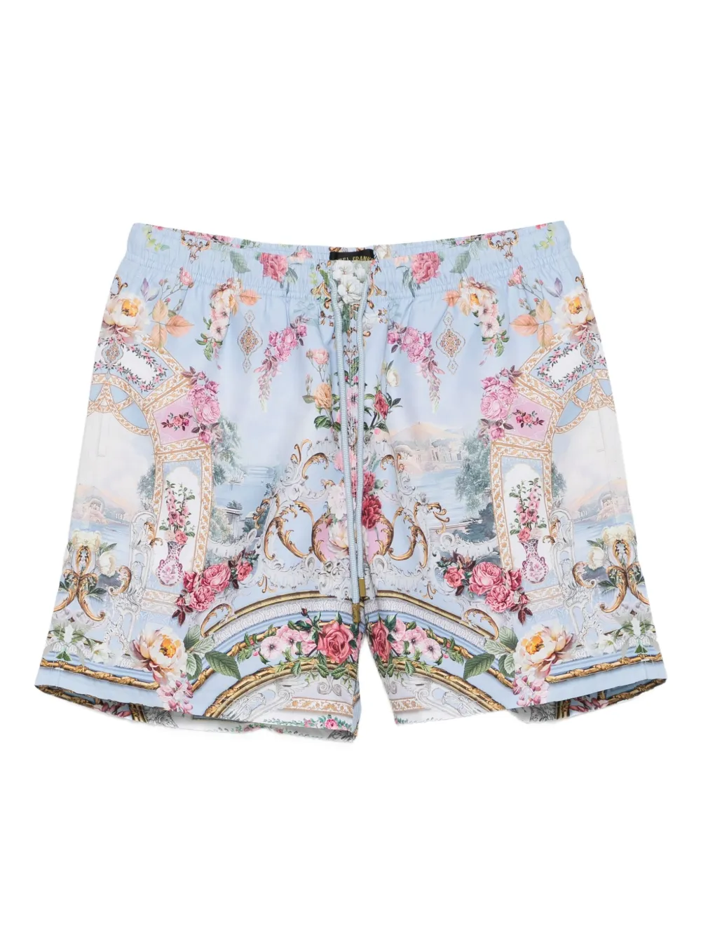 Camilla floral-print drawstring shorts | Blue | Image 1