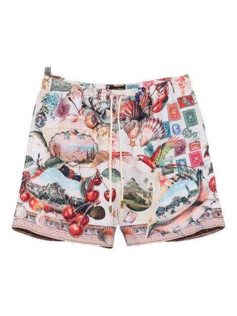 Camilla postcard-seashell print shorts