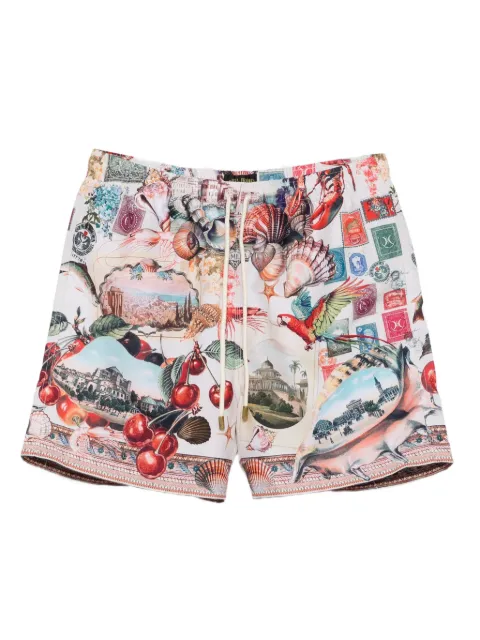 Camilla postcard-seashell print shorts
