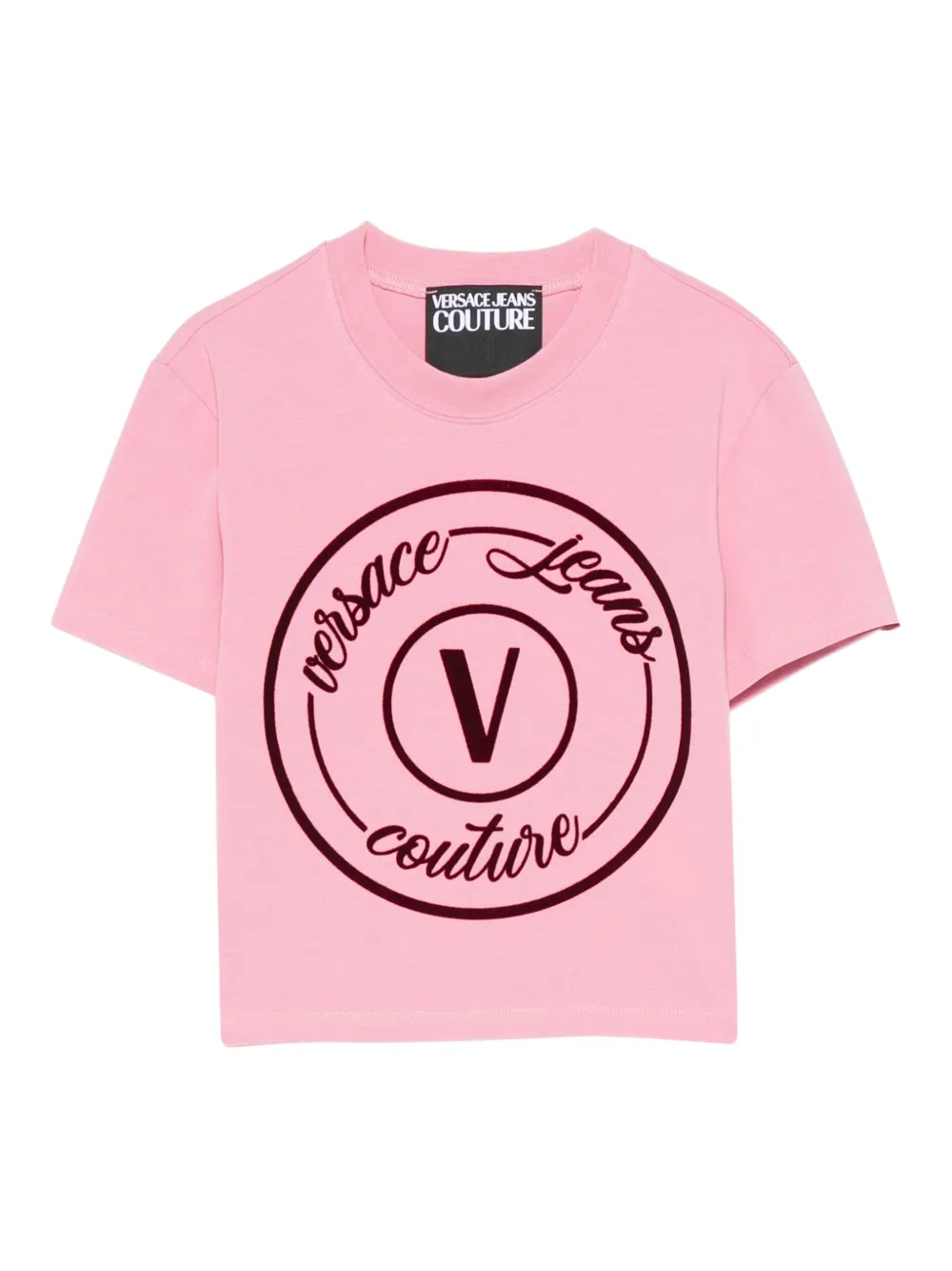 Versace Jeans Couture circular-logo T-shirt | Pink | Image 1