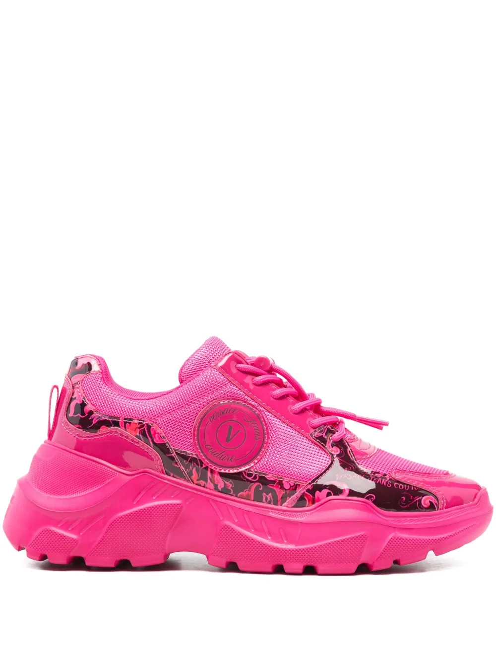 Versace Jeans Couture Logo-patch Chunky Sneakers In Multi