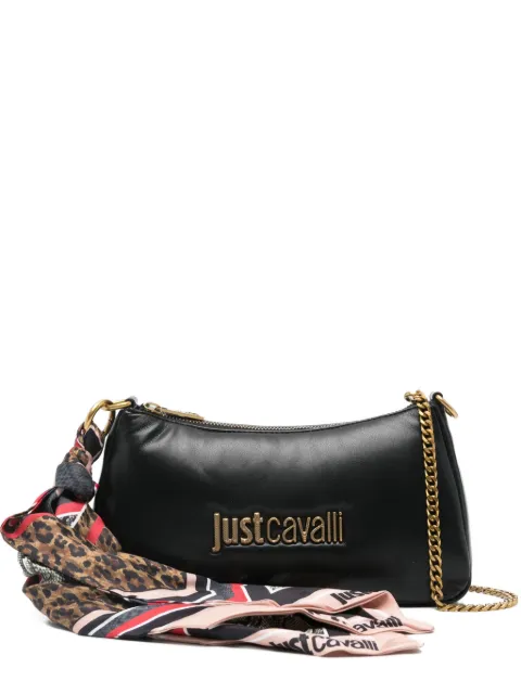 Just Cavalli Bolsa tiracolo com placa de logo e corrente