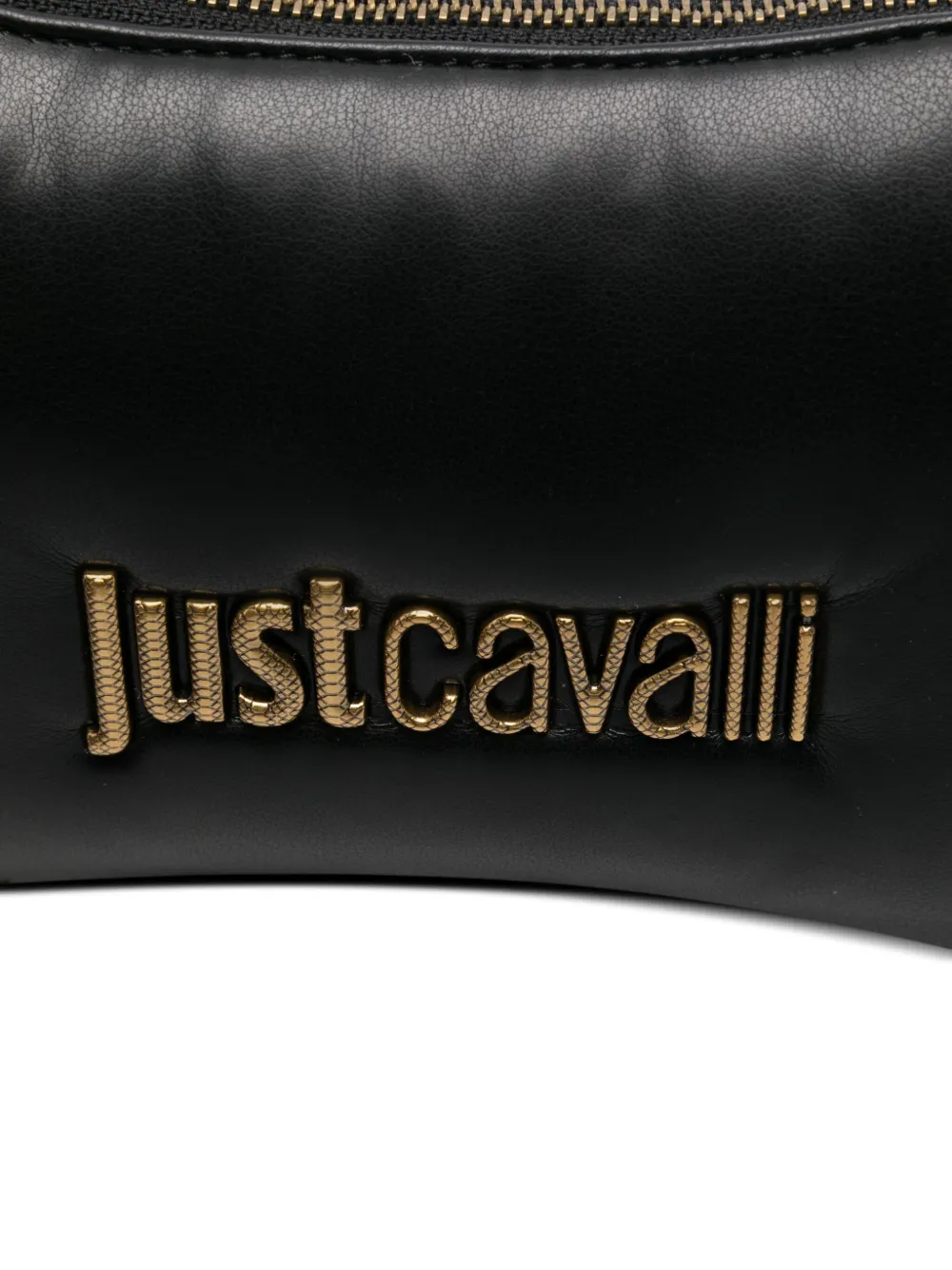 Just Cavalli Schoudertas met logoplakkaat Zwart