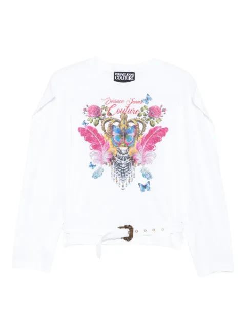 Versace Jeans Couture printed belted blouse