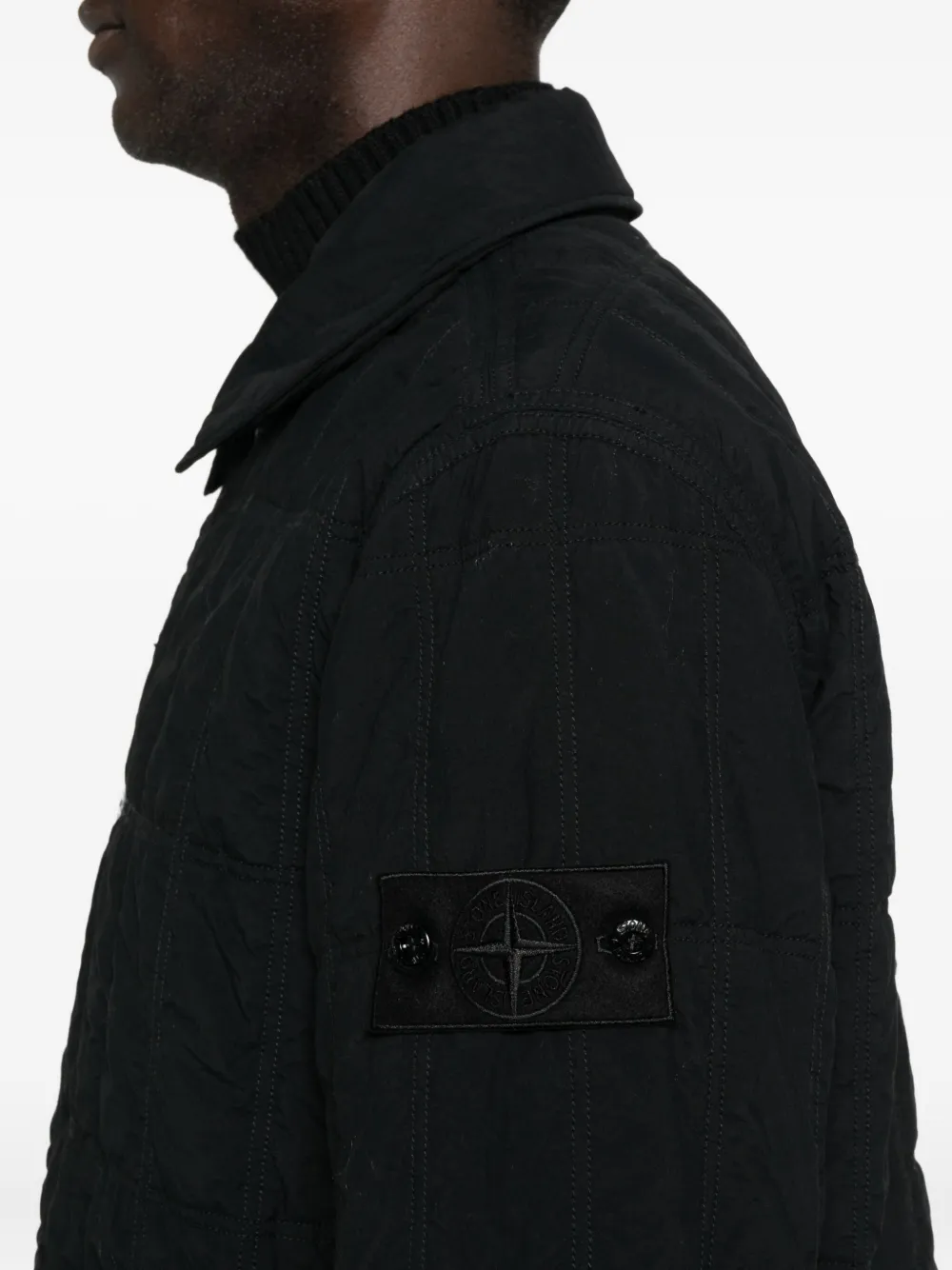Stone Island Jack met vlakken Zwart