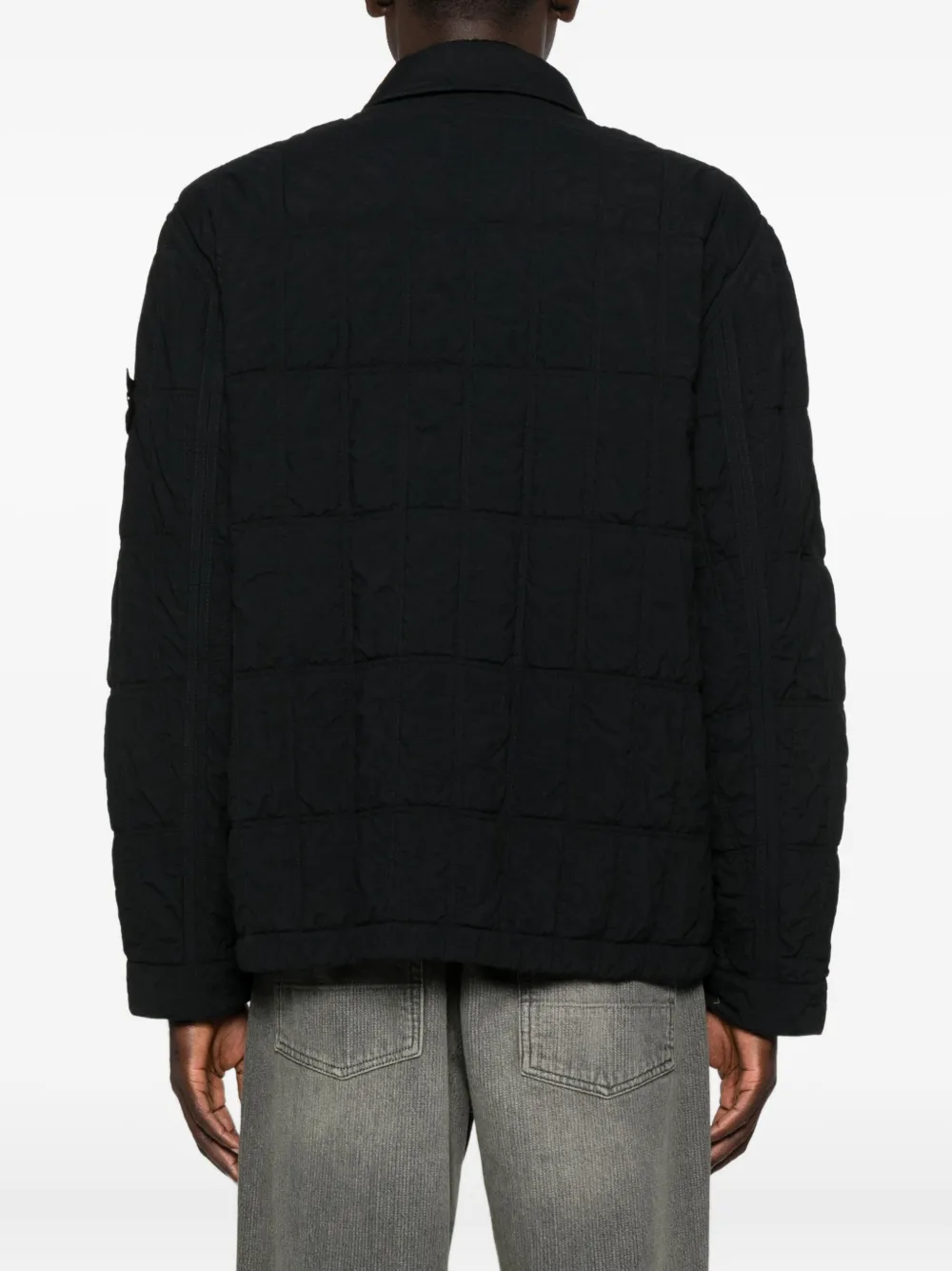 Stone Island Jack met vlakken Zwart