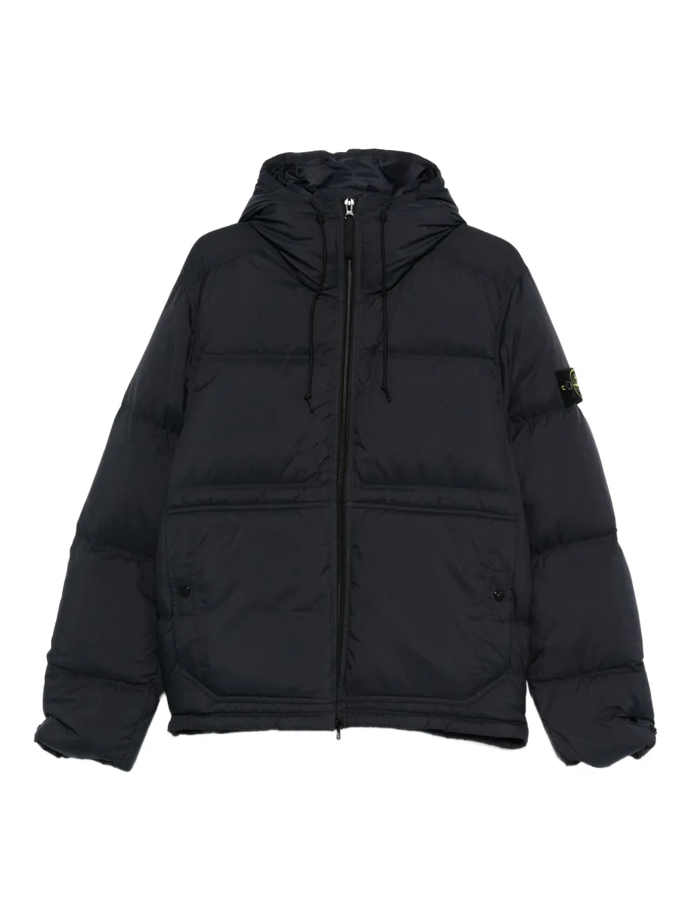 Stone Island hooded quilted jacket | Black | Image 1