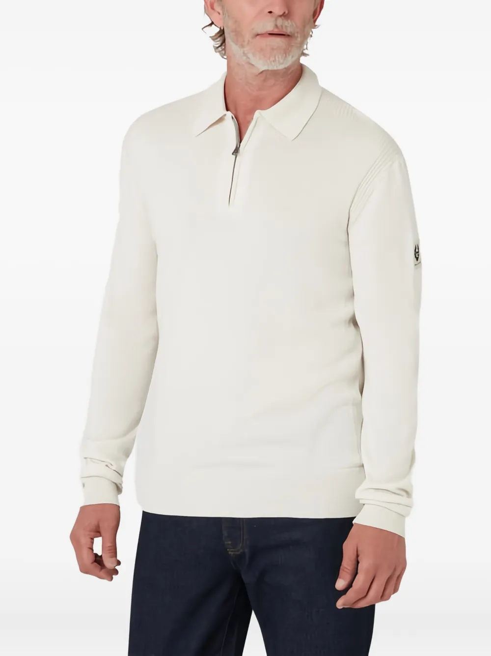 Belstaff Kyle gebreid poloshirt Beige