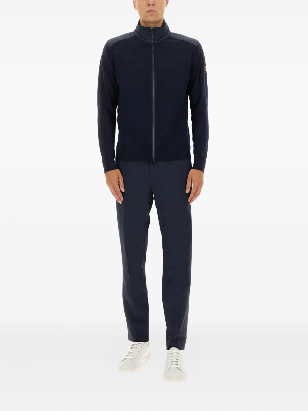Belstaff Kelby padded-detail cardigan - Blauw