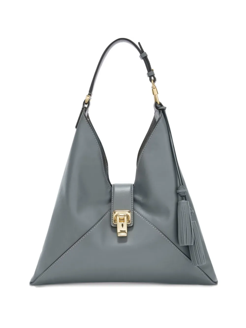 Ermanno Scervino Dudu Leather Shoulder Bag In Gray
