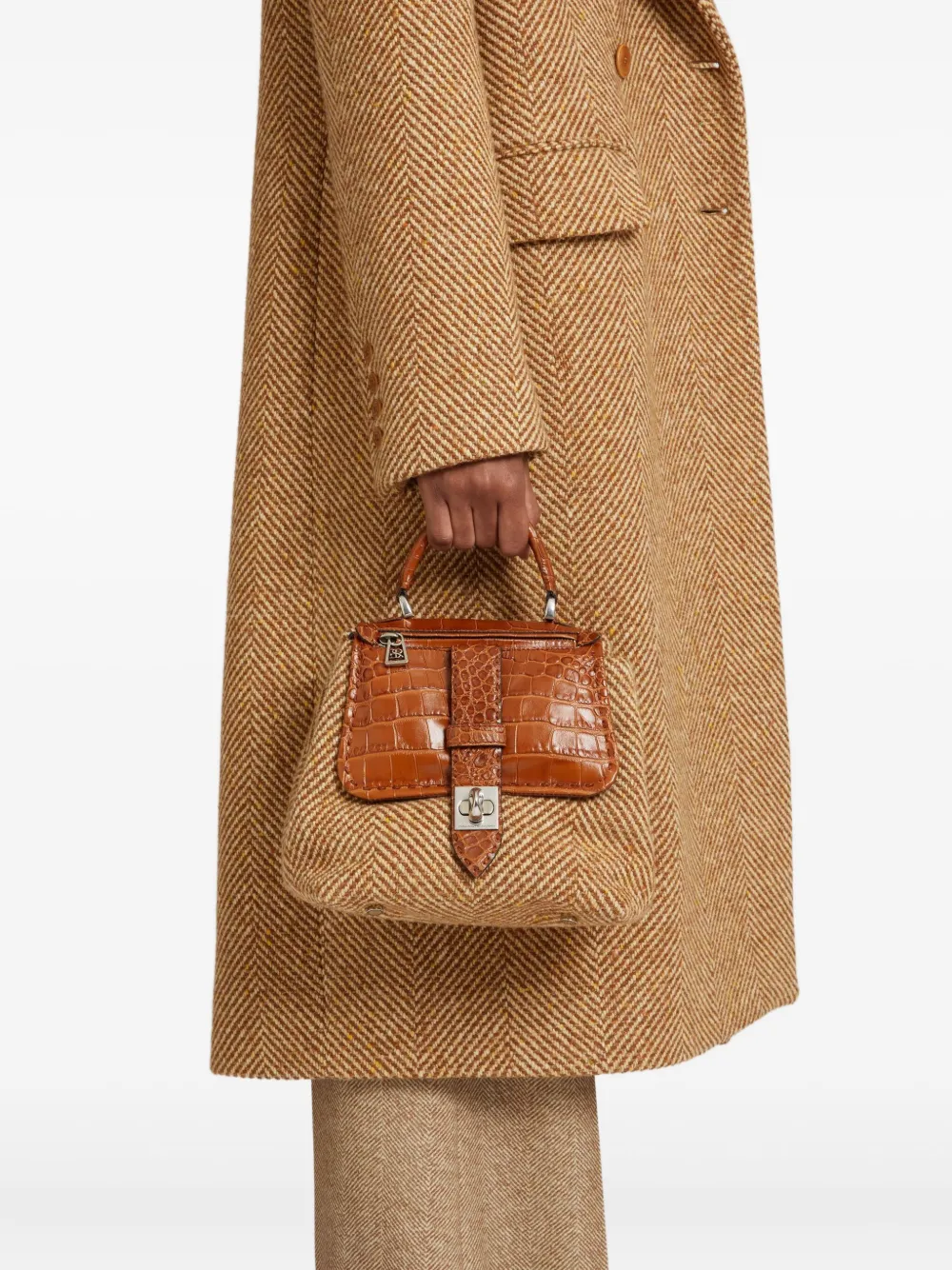 Ermanno Scervino Liza herringbone tote bag - Bruin