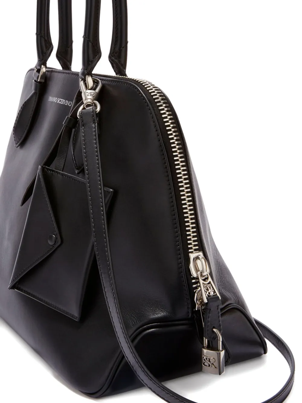 Ermanno Scervino Large Orsetta Zip-top Shoulder Bag In Black