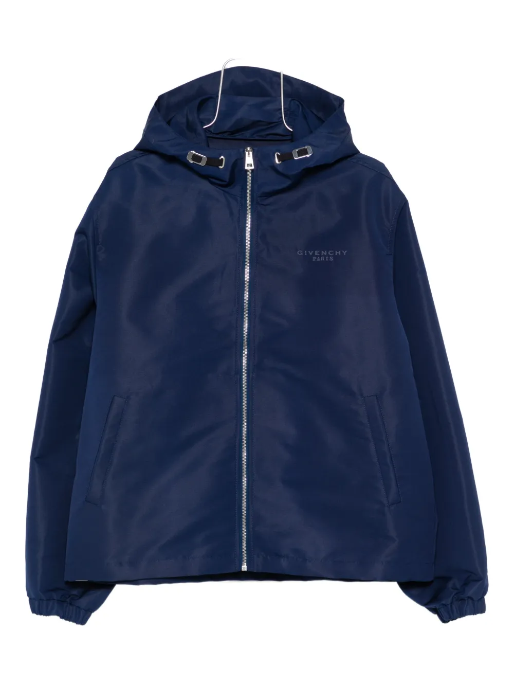 Givenchy Hooded Windbreaker In Blue