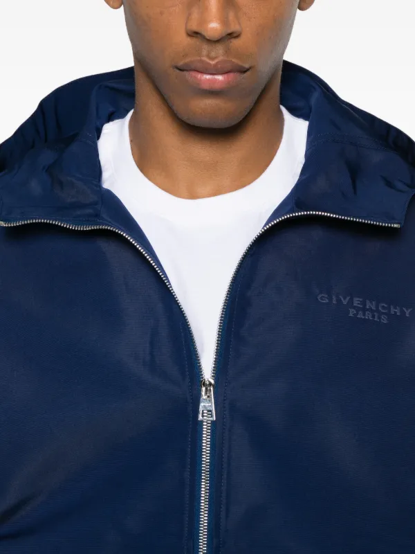 Givenchy Hooded Windbreaker | Blue | FARFETCH UK