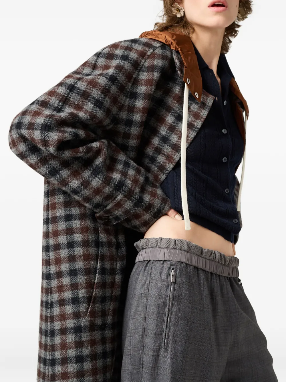 Miu Miu Openwork-knit Cardigan In Blue