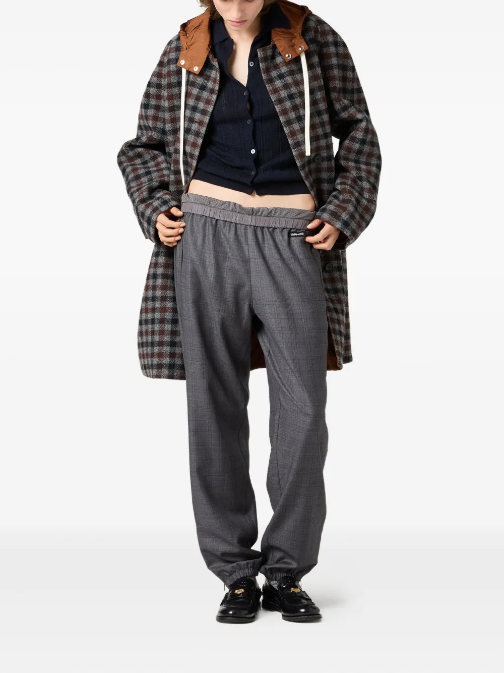 Miu Miu Openwork-knit Cardigan In Blue