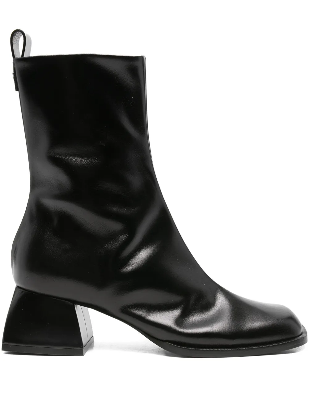 Nodaleto zip-detail boots Black